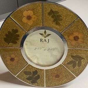 💜Round pressed flowers Photo Frame